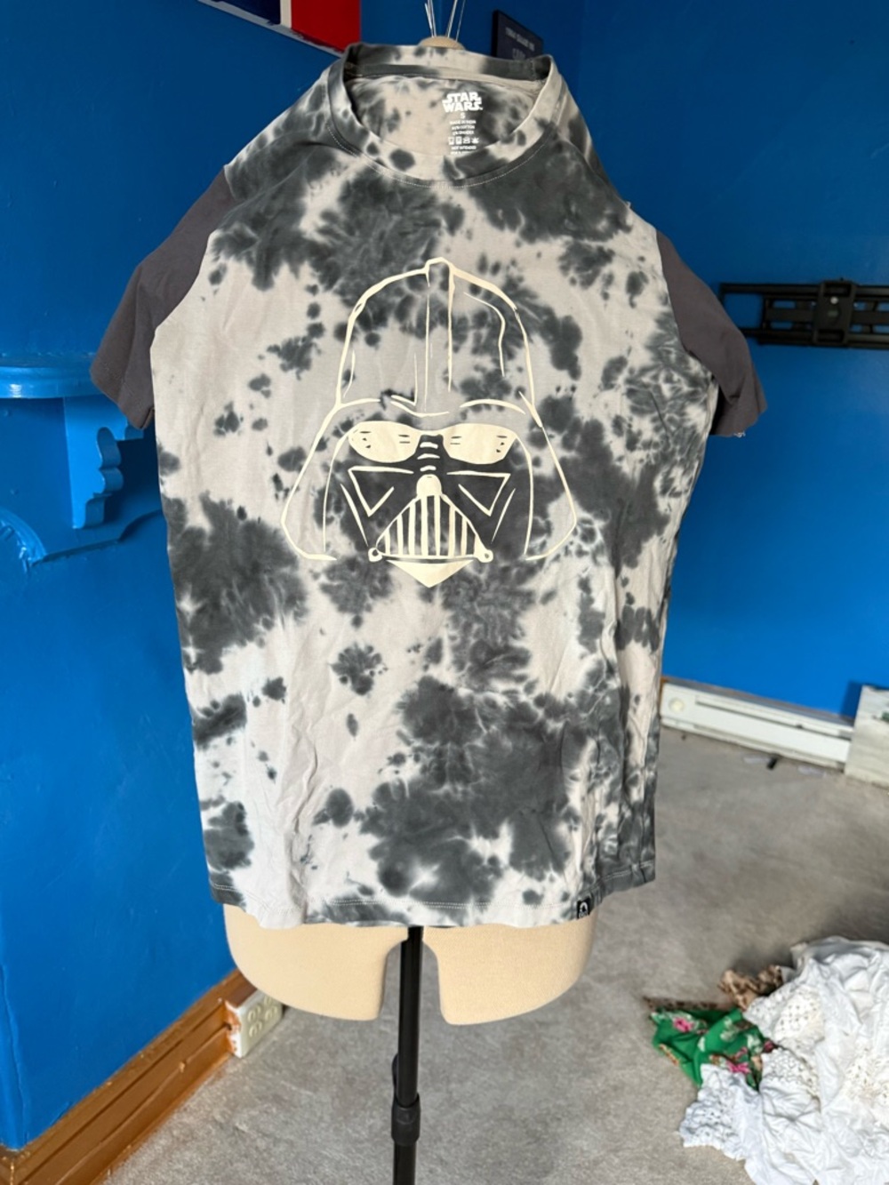 Star Wars Darth Vader Tie Dye Graphic Tee Size Small Geekcore